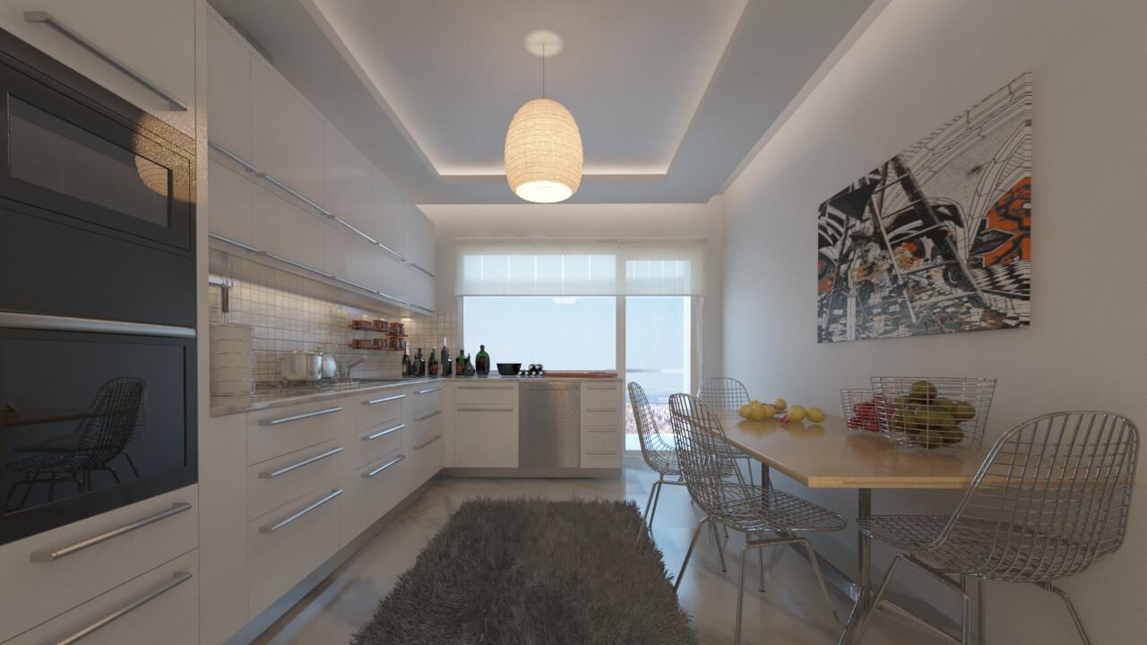 Mutfak Dekorasyonunda Tavan Yapın Modeli - Tezfab